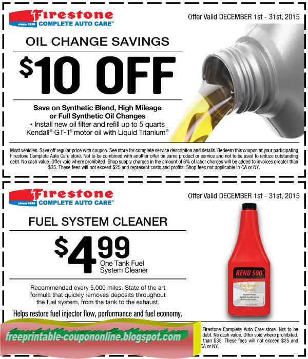 FIRESTONE COMPLETE AUTO CARE COUPONS Limited Time Offers